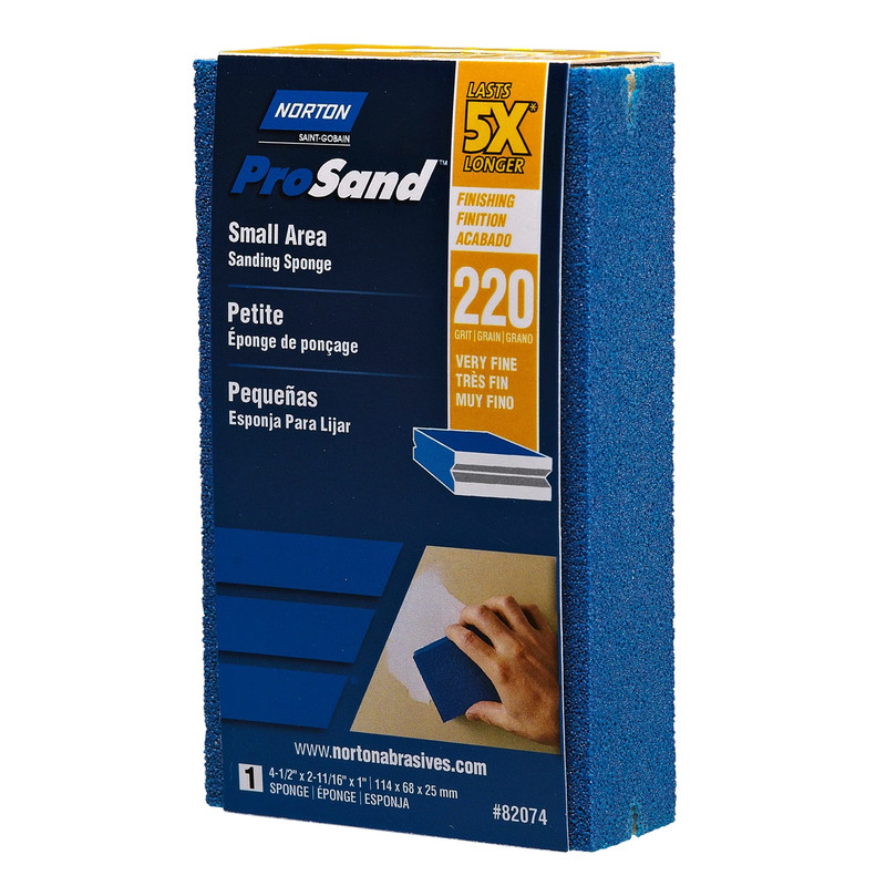ProSand 5X Small Area Sanding Sponge - 2-11/16" x 4-1/2" - Grit:220 Grit
